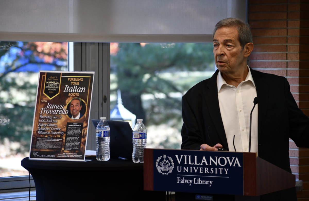 Villanova welcomed genealogist James Trovarello to take part in the ongoing Alfred F. Mannella and Rose T. Lauria-Manella Endowed Distinguished Speakers Series